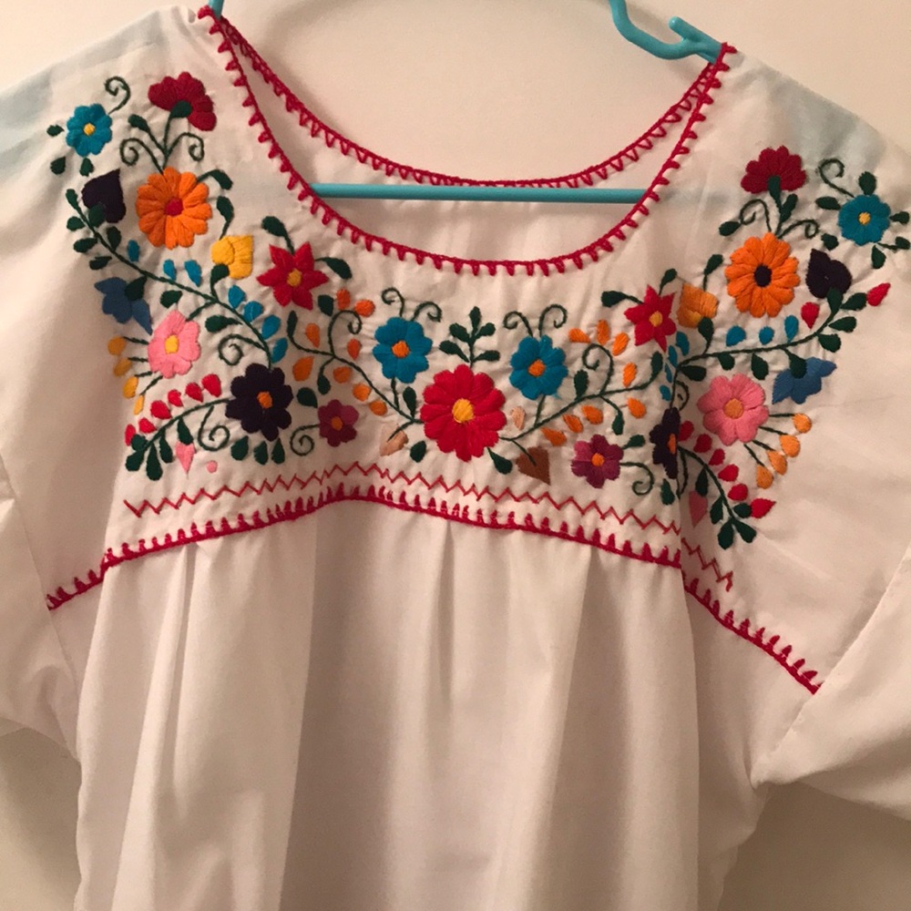 Mexican embroidered blouse